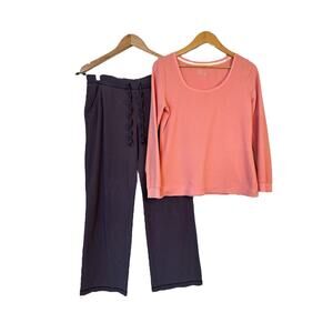 Gillian & Omalley Women’s Soft Comfort Knit Sleepwear Pajama Set Sz M Gr…